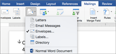 mail merge on word for mac